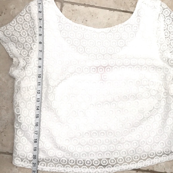 Lilly Pulitzer For Target Top White Eyelet Side Zip Cotton Crop Top Size XXL - Picture 9 of 11